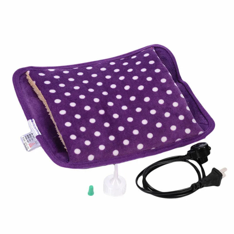 Rechargeable Hot Water Bag (Pain Relief) Fur Velvet Heating Pad With Hand Pocket