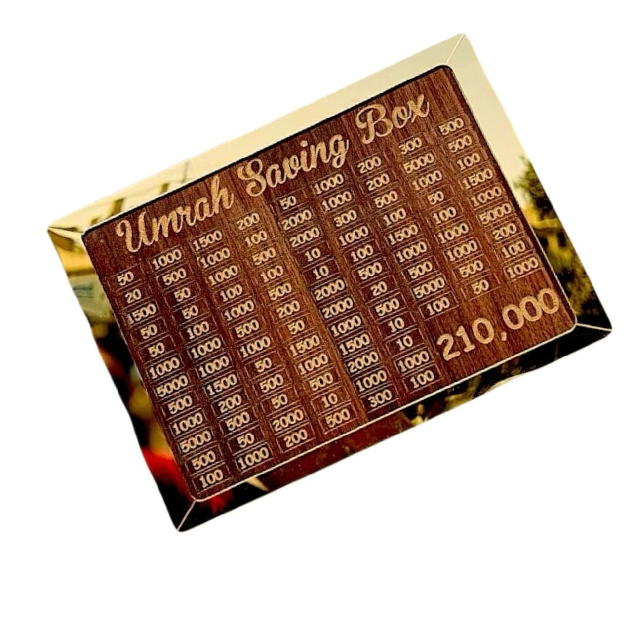 Umrah Saving Box - Box For Umrah Saving  Umrah Saving Box Wooden Money Box For Umrah - 210,000