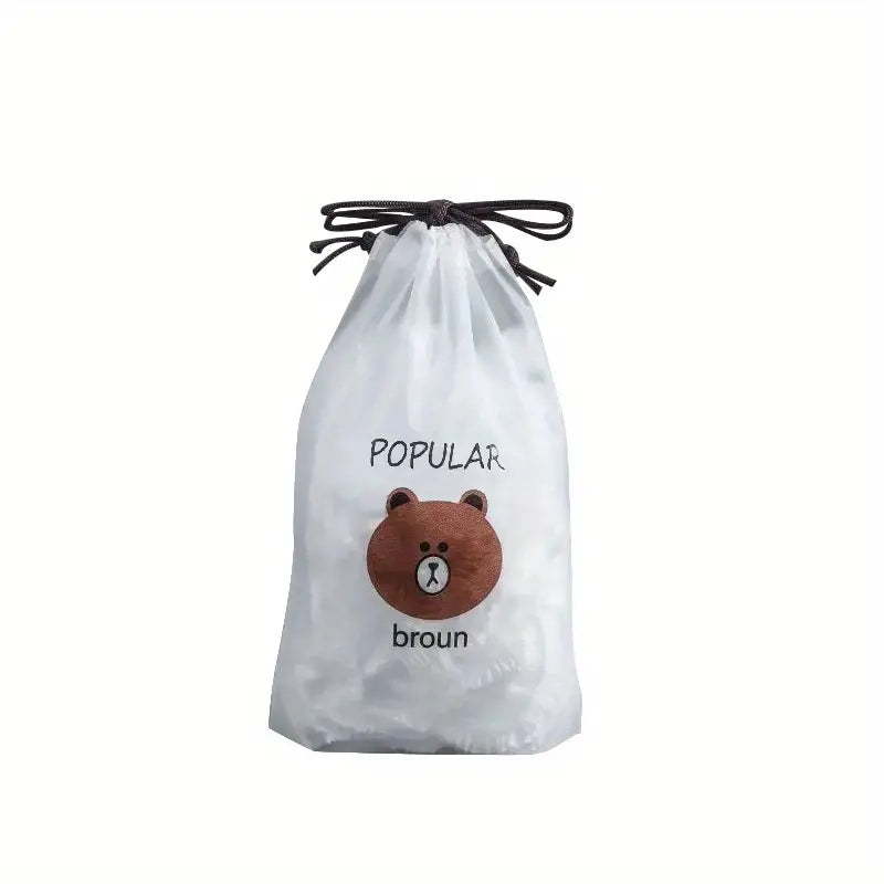 Disposable Plastic Wrap Covers Elastic Tight Food Grade Fresh Keeping Dust Proof Insect Proof Kitchen Accessories - 100pcs