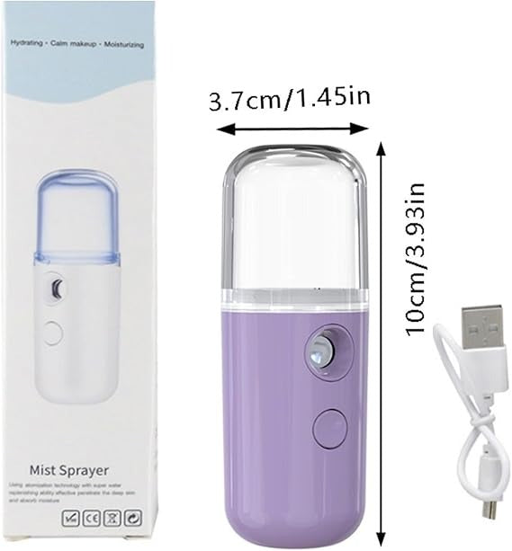Portable Nano Facial Mist Sprayer – Hydrating Ionic Facial Steamer For Instant Skin Moisture, Glow & Refreshing Mist  USB Rechargeable