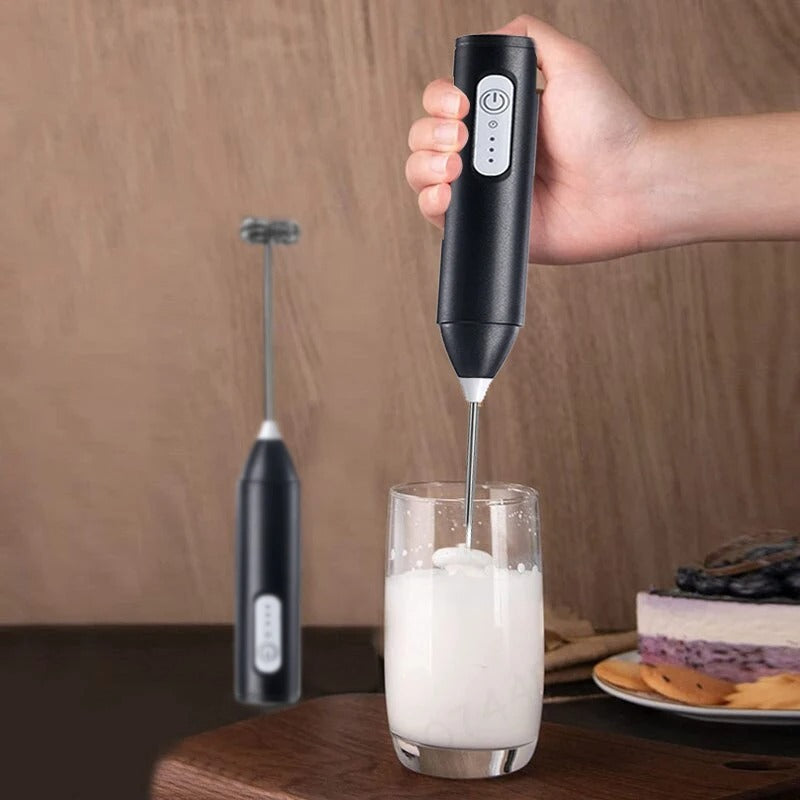Wireless Milk Frother Electric Type C Handheld Blender Stainless Steel Mini Coffee Maker Whisk Mixer For Daily Kitchen Needs
