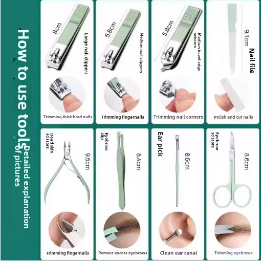 16-Pieces Professional Manicure Pedicure Set