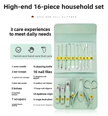 16-Pieces Professional Manicure Pedicure Set